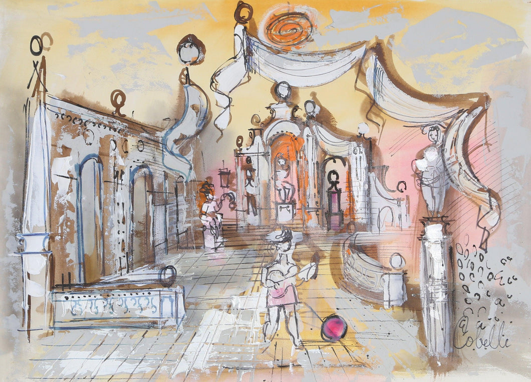 Sculpture Garden with Guitar Player 2 Acrylic | Charles Cobelle,{{product.type}}