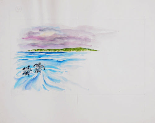 Sea Turtles (379) Watercolor | Marshall Goodman,{{product.type}}