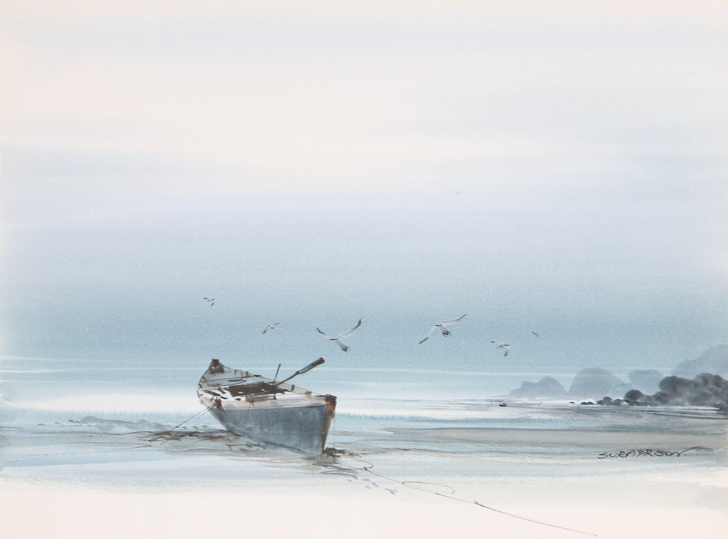 Seascape 4 Watercolor | Suraprison,{{product.type}}