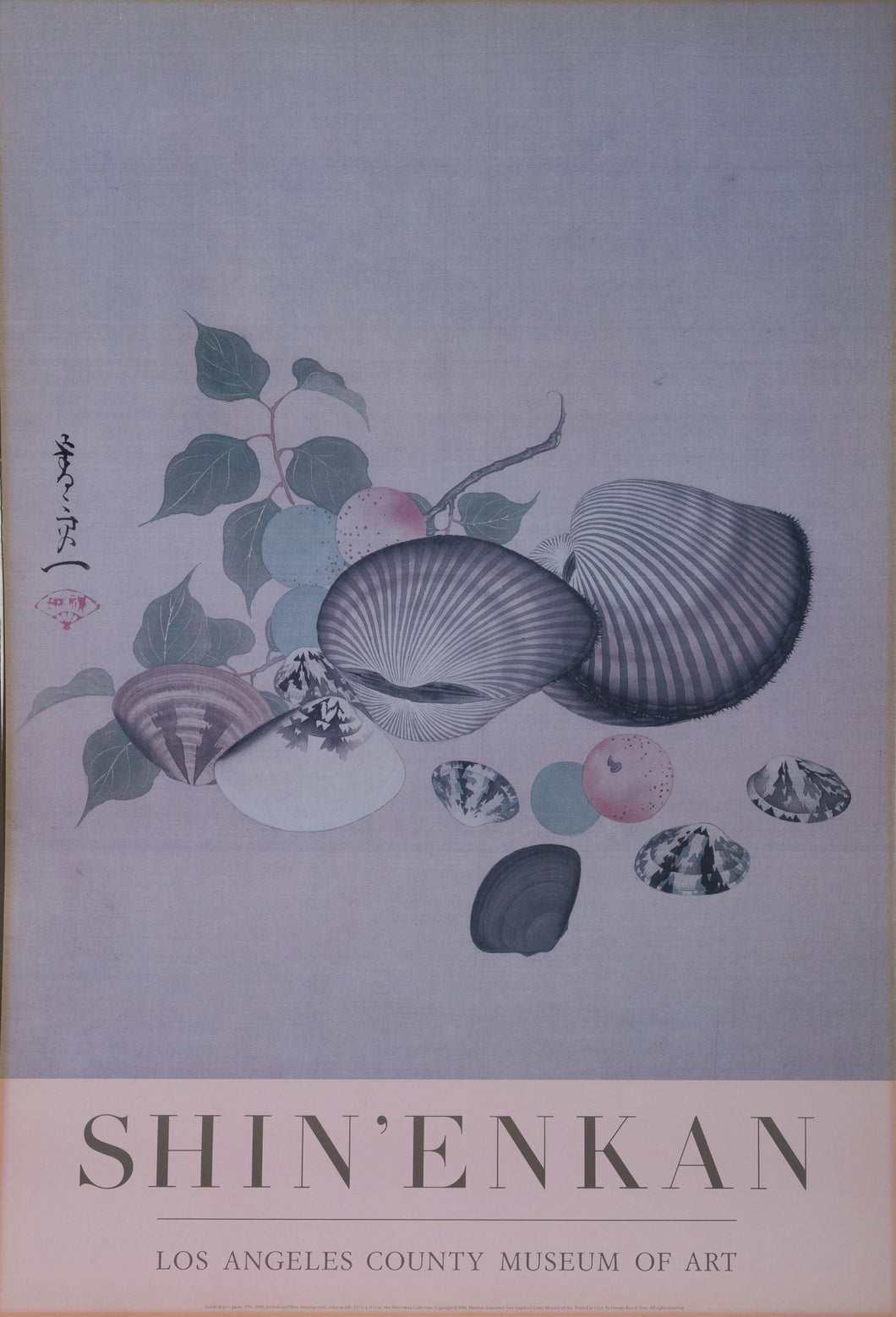 Seashells and Plums Poster | Suzuki Kiitsu,{{product.type}}