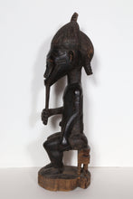 Seated Baule Figure Wearing Mask Wood | African or Oceanic Objects,{{product.type}}