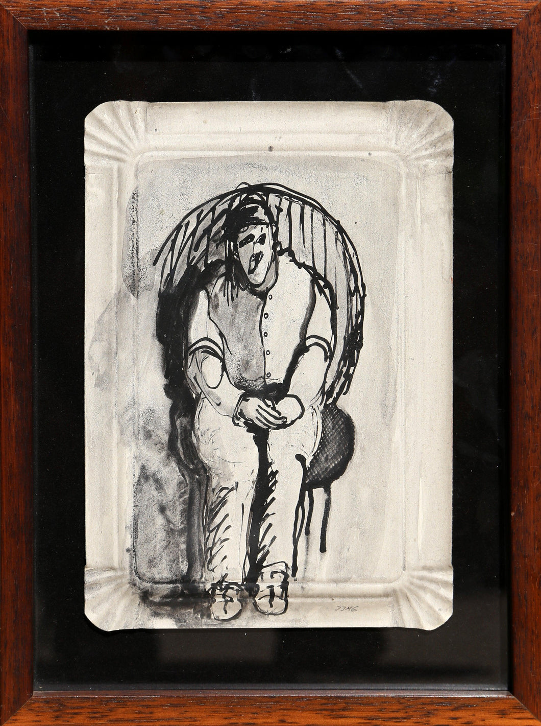 Seated Figure Ink | Juan Martinez,{{product.type}}