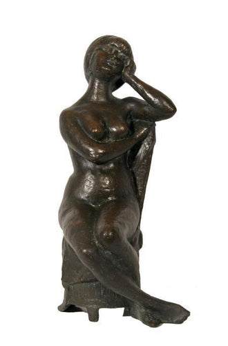 Seated Girl Metal | G. Volpe,{{product.type}}