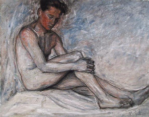 Seated Male Nude Pastel | Rod Judkins,{{product.type}}