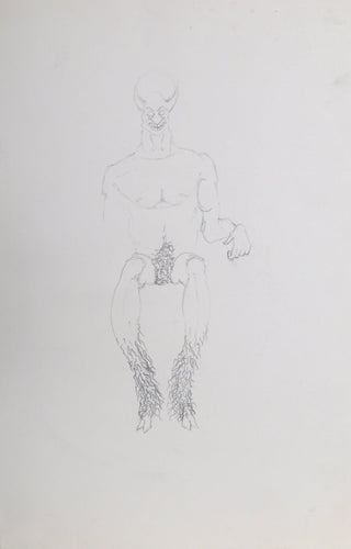 Seated Nude Devil Pencil | Jon Robyn,{{product.type}}