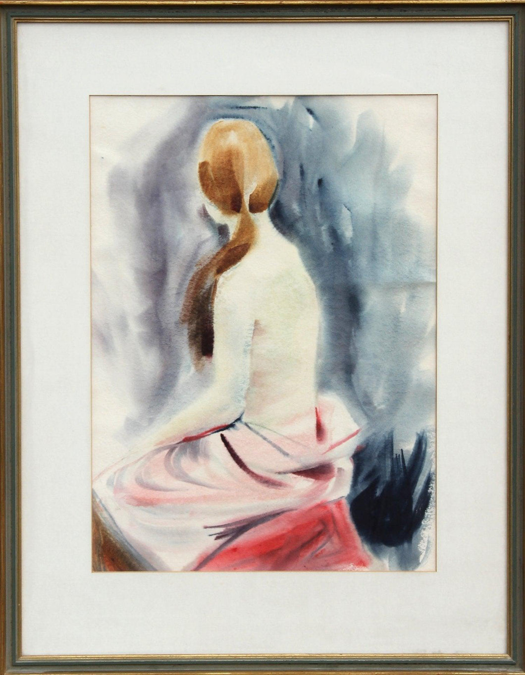 Seated Nude I Watercolor | Eve Nethercott,{{product.type}}