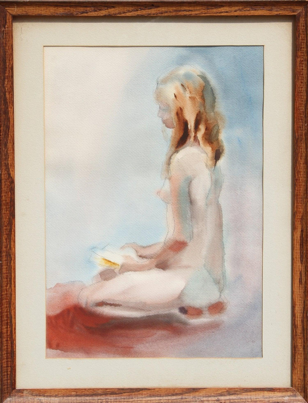 Seated Nude II Watercolor | Eve Nethercott,{{product.type}}