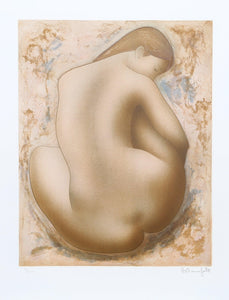 Seated Nude Lithograph | Alain Bonnefoit,{{product.type}}