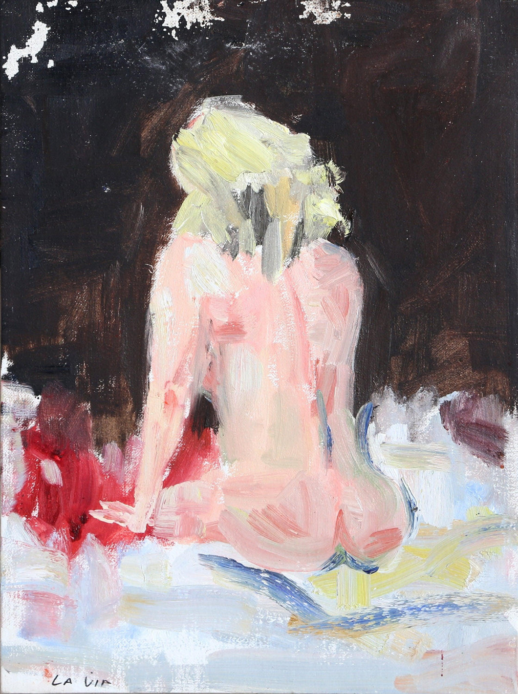 Seated Nude Oil | Unknown Artist,{{product.type}}
