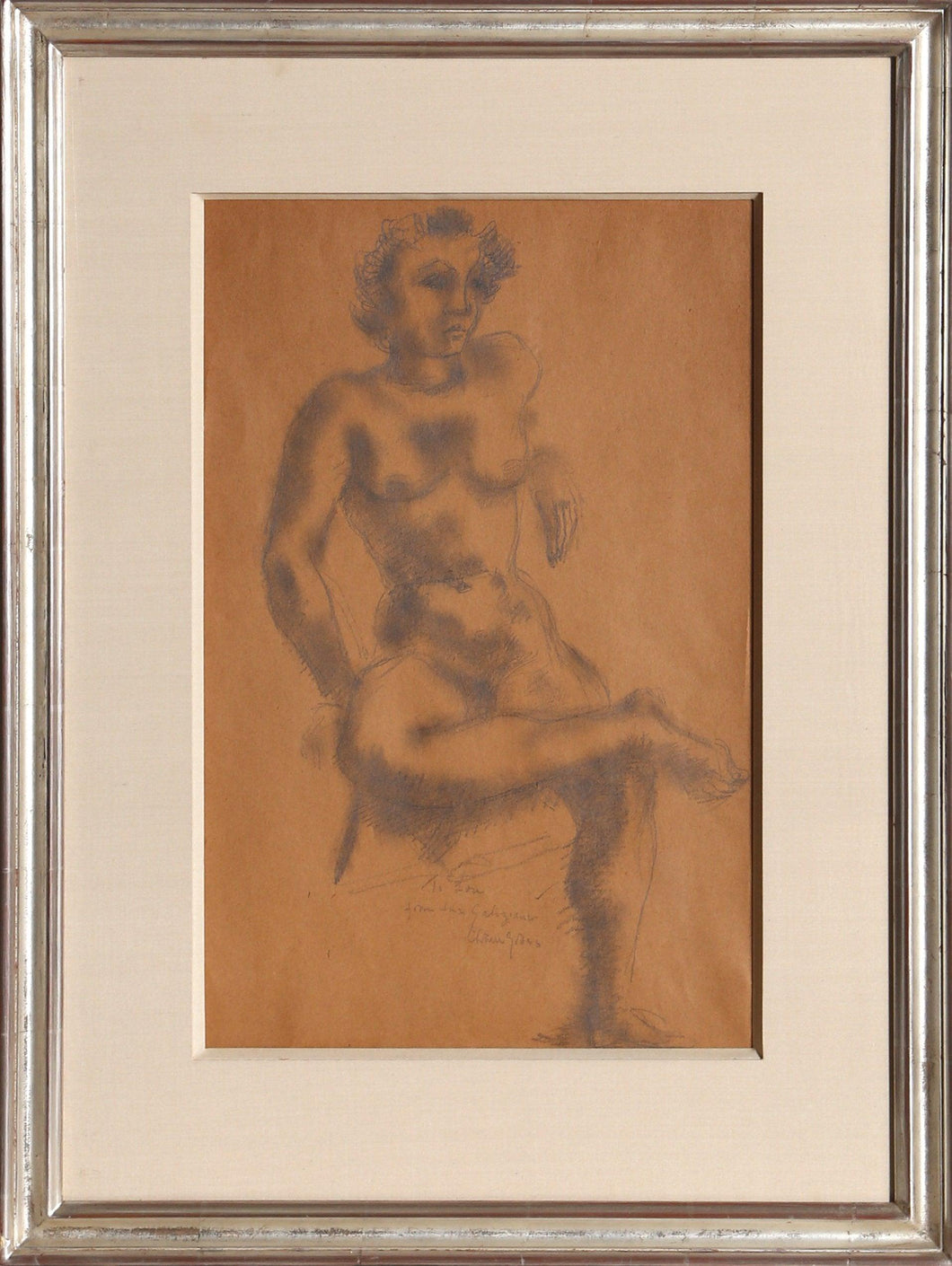 Seated Nude Pencil | Chaim Gross,{{product.type}}