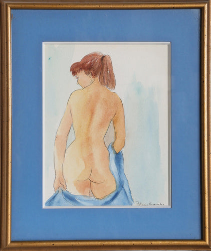 Seated Nude Watercolor | Patricia Rosamilia,{{product.type}}