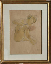 Seated Nude Watercolor | Unknown Artist,{{product.type}}