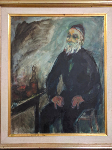 Seated Rabbi Oil | Unknown Artist,{{product.type}}