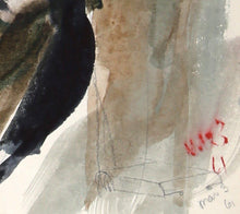 Seated Woman (P6.32) Watercolor | Eve Nethercott,{{product.type}}