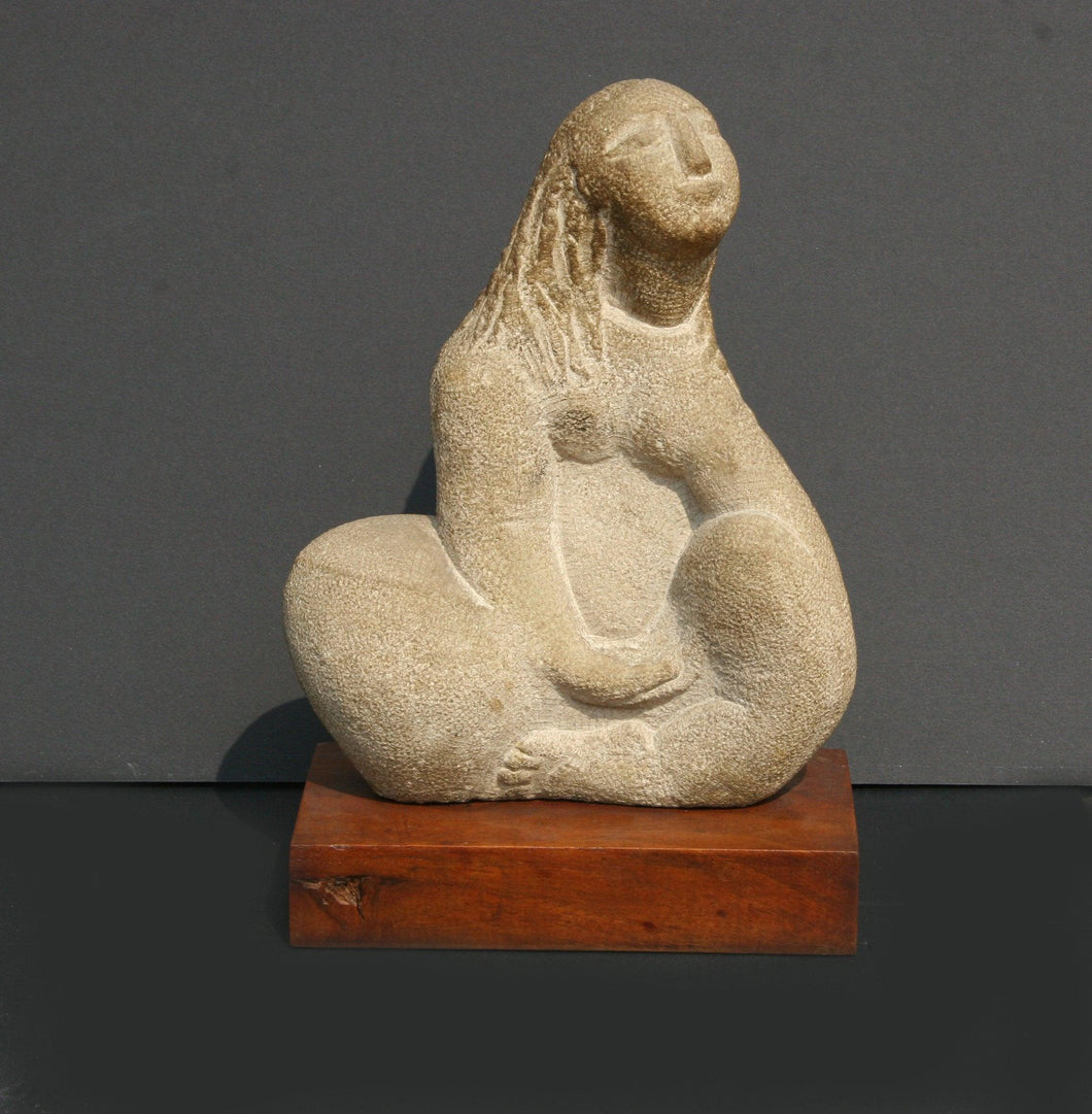 Seated Woman (Stone) Stone | Unknown Artist,{{product.type}}