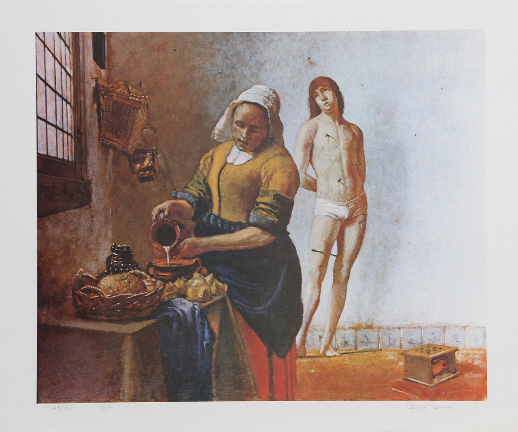 Sebastian In The Kitchen Lithograph | George Deem,{{product.type}}