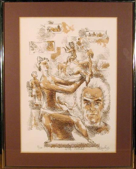 Self Portrait Lithograph | Chaim Gross,{{product.type}}