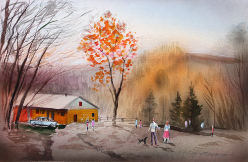September in the Country Watercolor | Erik Freyman,{{product.type}}