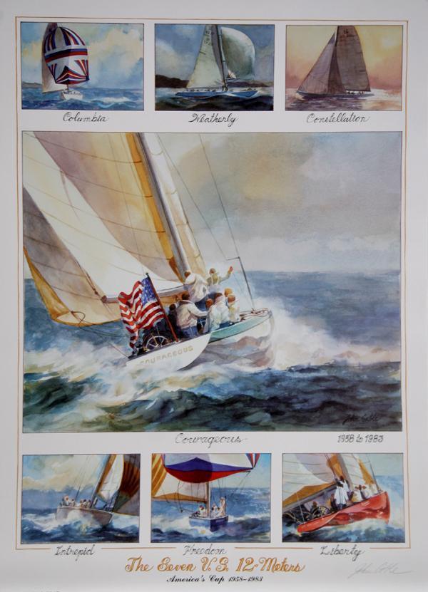 Seven US 12-Meters - America's Cup 1958-1983 Poster | John Gable,{{product.type}}