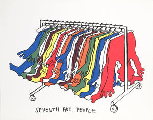 Seventh Ave. People Screenprint | Kiki Kogelnik,{{product.type}}
