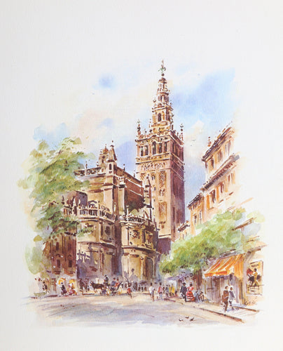 Sevilla Cathedral Spain Poster | Asterio Pascolini,{{product.type}}