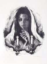 Shabbas Candles IV lithograph | Sandu Liberman,{{product.type}}
