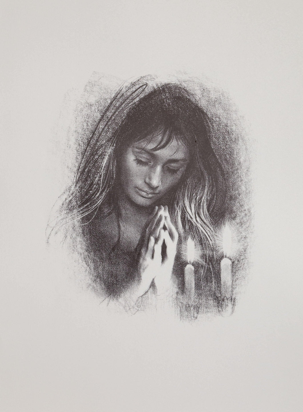 Shabbas Candles IX lithograph | Sandu Liberman,{{product.type}}