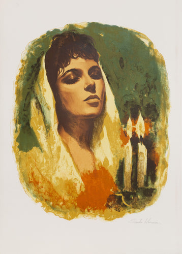 Shabbas Candles XII A lithograph | Sandu Liberman,{{product.type}}