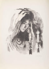 Shabbas Candles XVII lithograph | Sandu Liberman,{{product.type}}