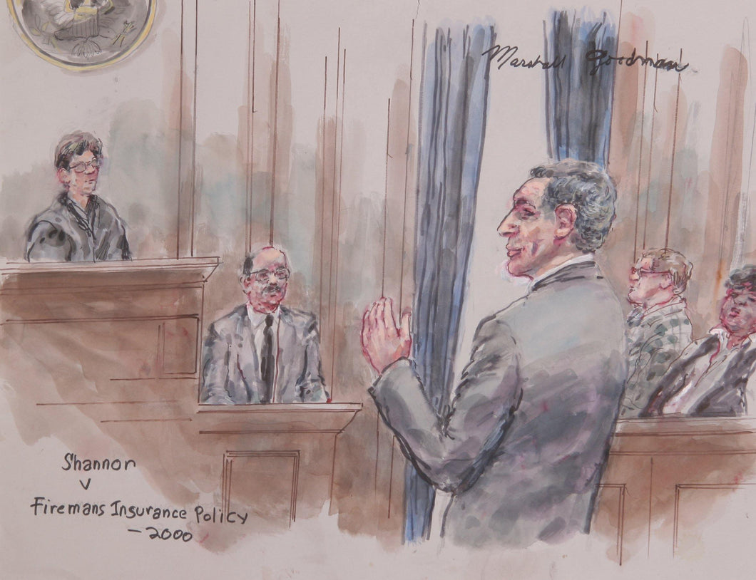 Shannon v. Firemans Insurance Policy Watercolor | Marshall Goodman,{{product.type}}