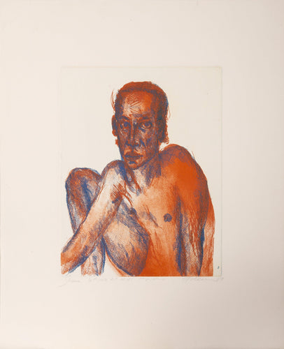 Shaun Orange/Blue Etching | Rainer Fetting,{{product.type}}