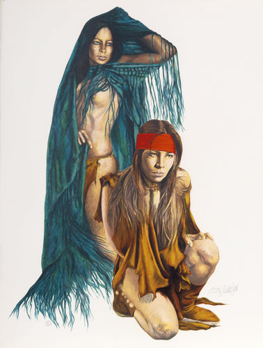 Shawl Lithograph | Popo and Ruby Lee,{{product.type}}