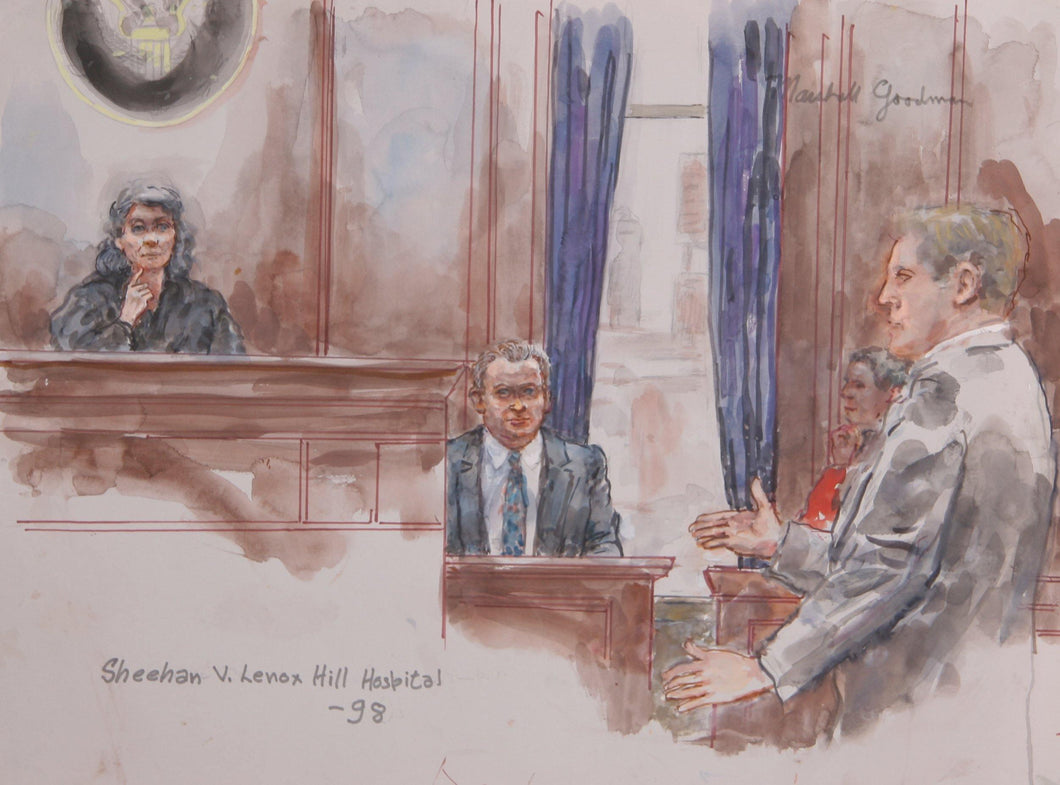 Sheehan v. Lenox Hill Hospital Watercolor | Marshall Goodman,{{product.type}}
