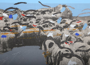 Sheep on multicolor Etching | Menashe Kadishman,{{product.type}}