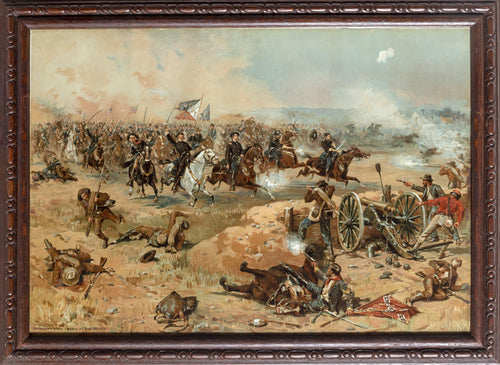 Sheridans Final Charge at Winchester lithograph | Thure de Thulstrup,{{product.type}}