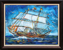Ship at Sea Oil | Unknown Artist,{{product.type}}