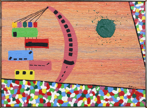 Shipping Container Yard Oil | Max Epstein,{{product.type}}