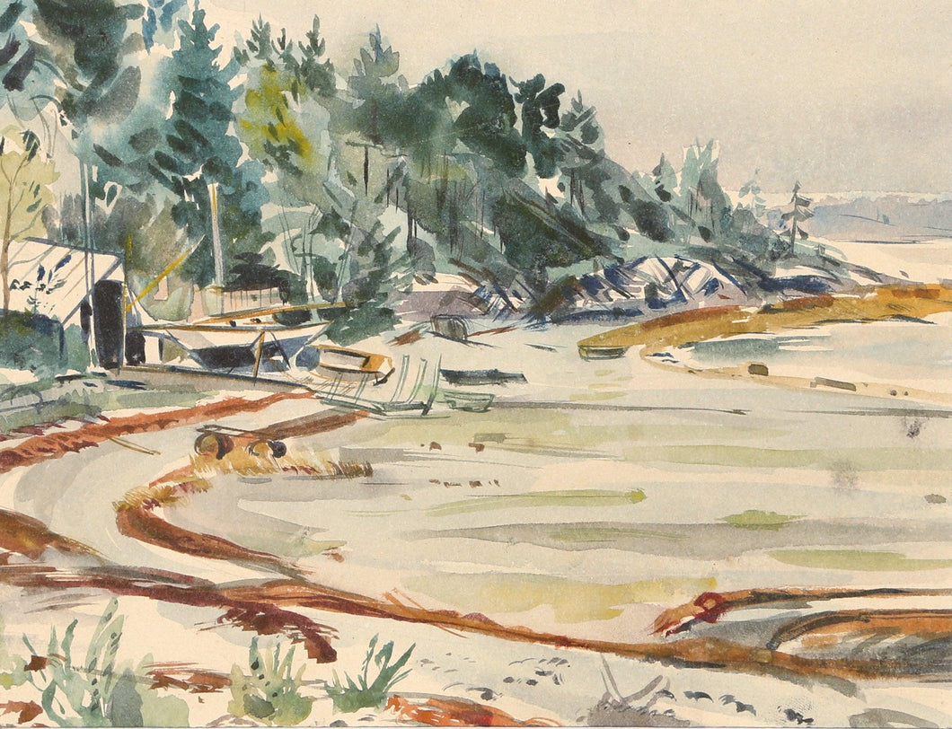 Shoreline Watercolor | Charles Blaze Vukovich,{{product.type}}