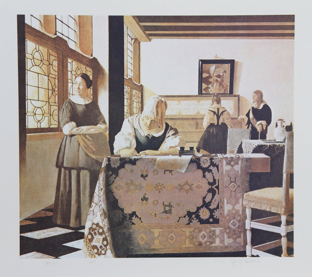 Sienna Vermeer Lithograph | George Deem,{{product.type}}