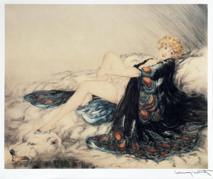 Silk Robe Lithograph | Louis Icart,{{product.type}}