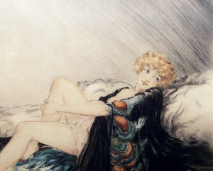 Silk Robe Lithograph | Louis Icart,{{product.type}}