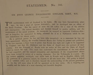 Sir John George Tollemache Sinclair, Bart., M.P. Lithograph | Leslie Matthew Ward (Spy),{{product.type}}