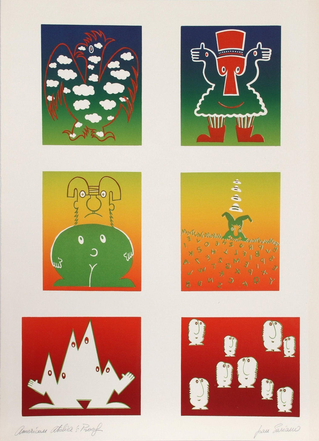 Six Prints Screenprint | Jean Sariano,{{product.type}}