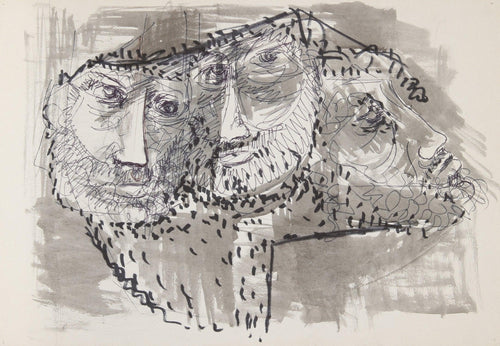 Sketch for Sculpture Watercolor | Chaim Gross,{{product.type}}