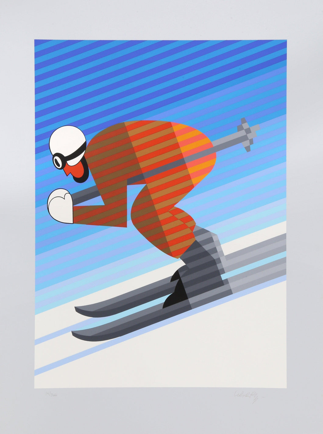 Skier Screenprint | Victor Vasarely,{{product.type}}