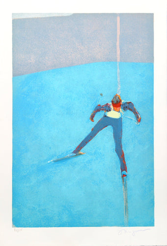 Skiing Lithograph | Stephen Kuzma,{{product.type}}