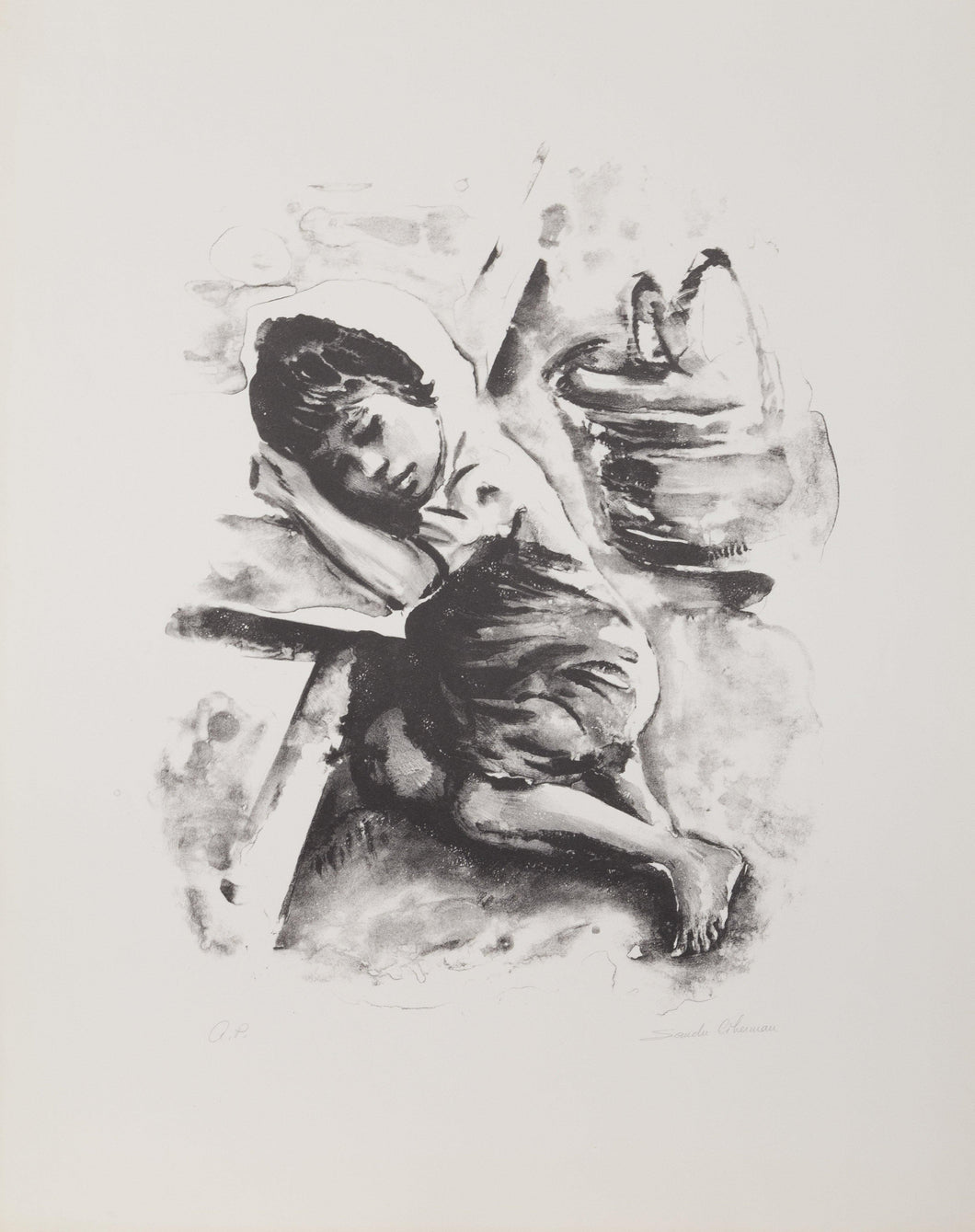 Sleeping Child lithograph | Sandu Liberman,{{product.type}}