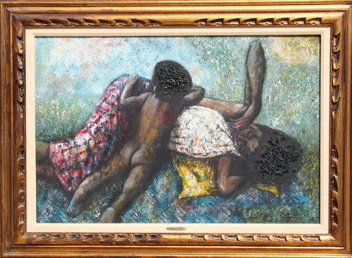 Sleeping Mother and Child Oil | Carlos Irizarry,{{product.type}}