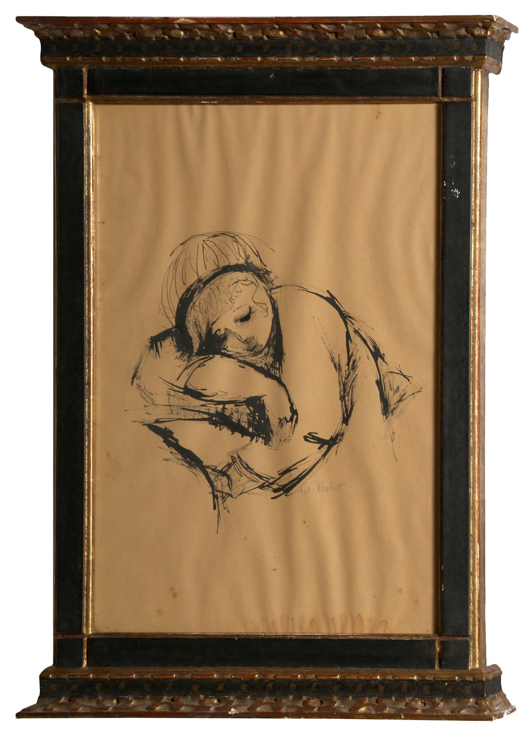 Sleeping Woman Ink | Unknown Artist,{{product.type}}