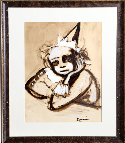 Smoking Clown Acrylic | Unknown Artist,{{product.type}}